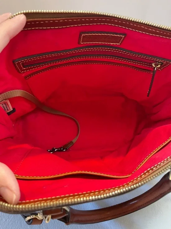 Dooney & Bourke Pebble Grain Zip Zip Satchel Grey - Picture 12 of 13